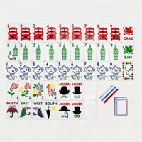 160 tuiles de mahjong américaines, ensemble gravé à 5 couches London Calling pour les amateurs de culture britannique