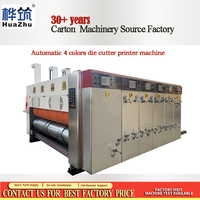 Machine d'impression et de découpe automatique économique 1424 à quatre couleurs à encre aqueuse à faible coût pour la production de cartons ondulés irréguliers