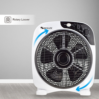 Nouveau design, ventilateur de table mécanique en plastique silencieux de 12 pouces, à 3 vitesses, oscillant à 360 degrés, à haute vitesse, pour un refroidissement optimal de l'air.