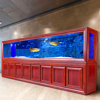 Grand aquarium personnalisé en aluminium avec filtration de fond de puisard Grand aquarium en verre ultra blanc de 500 gallons Réservoir à poissons d'aquarium Dragon
