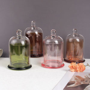 Bocaux à bougies cloche multicolores, dôme en verre de couleur personnalisée, contenants <span class=keywords><strong>pour</strong></span> bougies, <span class=keywords><strong>fabrication</strong></span> de bougies, décoration intérieure, vente en gros et OEM - Product Image 5
