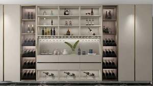 Modern Antique Solid Wood Panel Dining Cabinet Eco-Friendly Features Home Furniture <b>Kitchen</b> Living Room Farmhouse Storage - Product Image 6