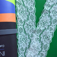 Dentelle élastique en nylon de 6 cm pour vêtements féminins, sous-vêtements, literie et robes de mariée - Dentelle décorative pour rideaux