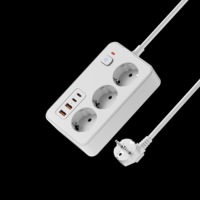 XR-EU-B3U 3 Prizli USB-C PD 20W 2500W Güç Şeridi Uzatma Soketi, Ofis ve Ev için 2m 3m 5m Kablolu