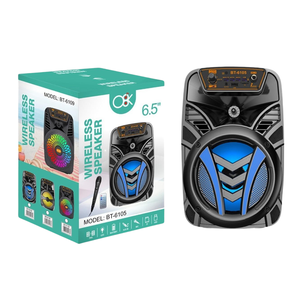 Xách Tay 6.5-Inch BT-6105 Di Động Microphone Bass Loa Đầy Màu Sắc Loa Karaoke Cho Các Hoạt Động Ngoài Trời - Product Image 3