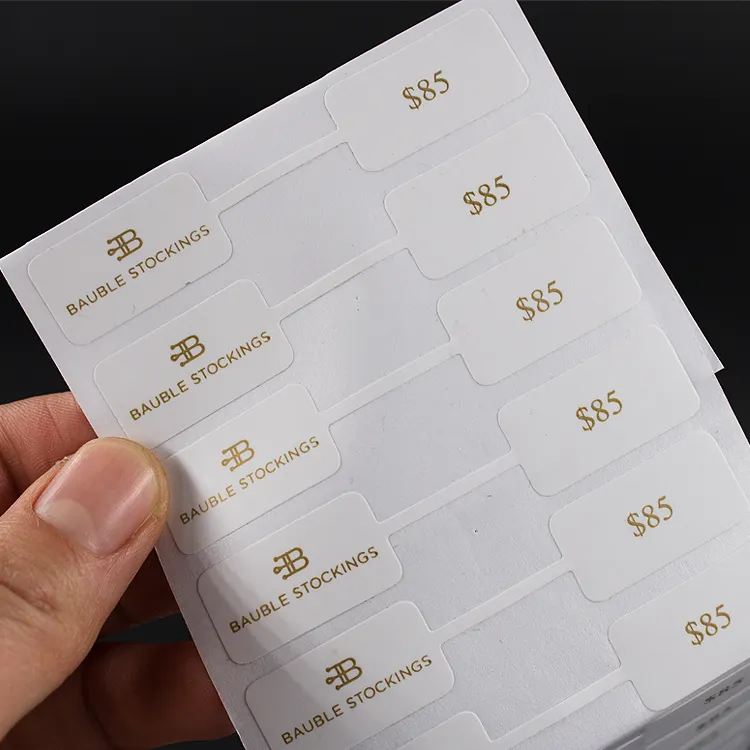 인쇄 라운드 로고 스티커 광택 비닐 방수 레이블 금박 핫 스탬핑