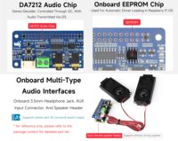 Carte son audio I2S AISmartlink DA7212 avec haut-parleurs, carte d'extension de codec stéréo, assistant vocal IA