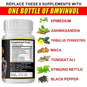 Kruidensupplementen Mannelijke Boost Capsules Epimedium Geile Geit Wiet Maca Wortel Ashwagandha Zwarte Peper Tongkat Ali Capsules - Product Image 4