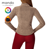 Veste polaire double face de haute qualité Veste de yoga thermique d'hiver pour femme avec poches
