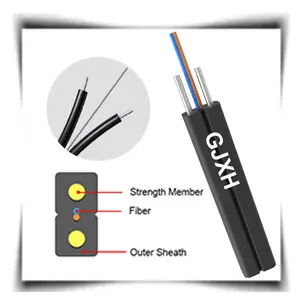 High Quality G657A G652D Single Mode fiber optic cable 1 core from Outdoor FTTH Drop Cable supplier