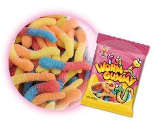 Oferta Caliente al por Mayor: Gomitas <span class=keywords><strong>de</strong></span> Gusano, Dulces Frutales y Caramelos con Corte <span class=keywords><strong>de</strong></span> Arena, Caramelos Blandos Coloridos - Product Image 5