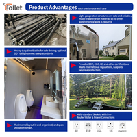 Remorque de toilettes mobiles de luxe VIP pour mariages en extérieur, avec miroir et 2 cabines, pour achat en gros