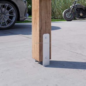 Ancrages de <span class=keywords><strong>poteau</strong></span> d'ancrage <span class=keywords><strong>en</strong></span> <span class=keywords><strong>H</strong></span> <span class=keywords><strong>en</strong></span> acier inoxydable avec revêtement pour installations extérieures fixes 121X600mm - Product Image 4