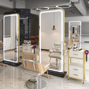 Miroir de Salon de Coiffure Professionnel Double Face LED pour Teinture à Chaud – Idéal pour Barbiers et Salons de Coiffure - Product Image 1