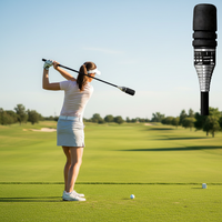 Outil de swing de golf réglable de 31,5 pouces mis à jour pour l'échauffement, la vitesse, la force et la distance avec simulateur sonore et tige en fibre de verre