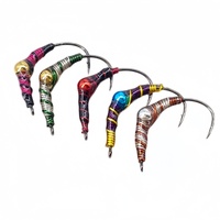 Lot de 5 mouches artificielles Nymphes Bioniques par boîte avec 9 hameçons #   Hameçon à œil en métal renforcé de fil, à pointe barbelée, pour la pêche à la truite, au bar et aux leurres à mouche