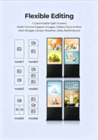 Afficheur numérique LCD vertical sur pied HAOWEI 49 pouces, lecteur publicitaire, Windows Android, écran tactile infrarouge/capacitif 1