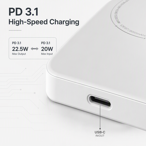 แบตเตอรี่สำรองแม่เหล็กไร้สาย 10000mAh 15W 22.5W รองรับการชาร์จเร็ว PD พร้อมขาตั้ง OEM ODM Cx137 - Product Image 3