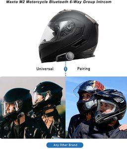 <span class=keywords><strong>Intercomunicador</strong></span> para Casco de Motocicleta <span class=keywords><strong>MaxTo</strong></span> <span class=keywords><strong>M2</strong></span>, Alcance de 1000M, Material ABS Impermeable - Product Image 2