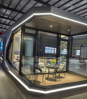 KT 2025 Chine Transparent Préfabriqué Capsule Conteneur Commercial Hôtel Mobile Espace Capsule Cabine