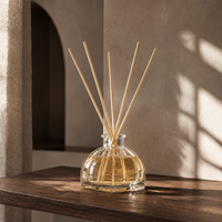 Diffuseur de parfum à bâtonnets ENO OEM ODM, étiquette privée, logo personnalisé, bâtonnets en rotin longue durée, bouteille en verre, fabricant