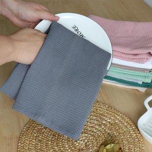 कस्टम 100% कपास सफाई रसोई चाय तौलिया के लिनन चाय तौलिया डिनर वफ़ल कपास चाय तौलिया थोक - Product Image 2