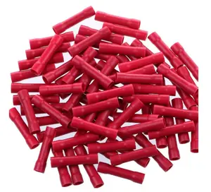 Lot de 100 connecteurs bout à bout à sertir connecteur bout à bout entièrement isolé PVC fil droit connecteur d'épissure bout à bout - Product Image 2