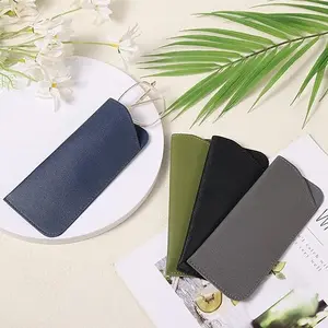 Fast Delivery Glasses Case PU Sunglasses Sleeve Pouch Leather Case Soft Slip In Eyeglasses Holder