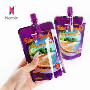Tùy chỉnh kim loại nhôm lá thực phẩm cấp nước trái cây đứng lên túi vòi uống nước giải khát bao bì gói Thạch bao bì túi - Product Image 6