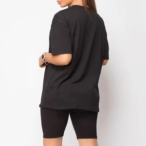 2 Piece High Quality Solid Formal <b>Women's</b> <b>Suit</b> <b>Short</b> Sleeve Shirt <b>Shorts</b> Set 100% Cotton Eco-Friendly Breathable Wholesale - Product Image 4