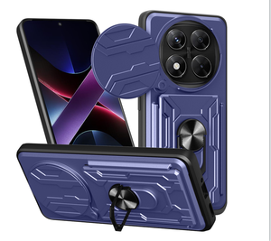 100% Fit multi-fonction fente pour carte étui de téléphone pour <span class=keywords><strong>Xiaomi</strong></span> <span class=keywords><strong>Redmi</strong></span> <span class=keywords><strong>Note</strong></span> 14 Pro 4G porte-anneau de doigt couverture arrière - Product Image 1