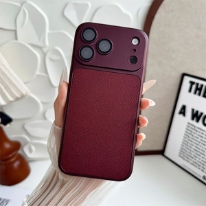 เคสโทรศัพท์หนัง PU เคลือบด้านสุดหรูสำหรับ iPhone 17 Pro Max รุ่นใหม่ สำหรับ iPhone 18 Pro Max สีฟ้าอ่อนและสีม่วงสดใส - Product Image 5