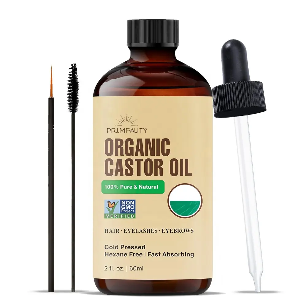 Aceite de ricino 100% para el crecimiento del cabello orgánico natural jamaicano hidrogenado prensado en frío a granel