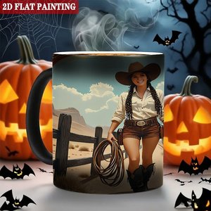 Mug à changement de couleur 11oz en céramique noire givrée, vierge pour sublimation, idéal comme cadeau - Product Image 6