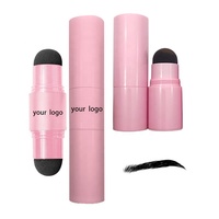 Kit de mise en forme de poudre de timbre à sourcils en tube rose à haute teneur en pigments OEM Kit de gel pour sourcils à ingrédient minéral