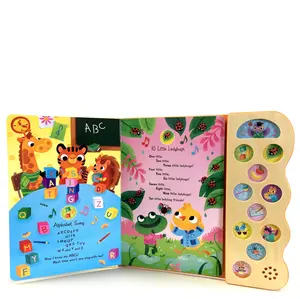 Livro infantil personalizado de fábrica com efeitos sonoros livro musical para educação infantil