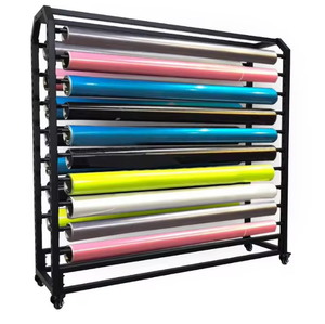 Di chuyển kim loại Rack hiển thị cho dệt vải toàn Bộ cuộn lụa Giá bánh xe Thảm khăn trải bàn kệ hiển thị siêu thị kệ - Product Image 3
