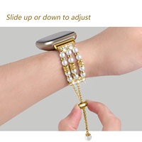 Bracelet de montre en perles pour Fitbit Versa 3, bijoux à la mode pour femmes
