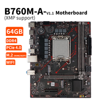 Carte mère PC haute performance B760, double canal DDR4, compatible Core i9, i7, i5, i3 12e et 13e génération, Pentium, socket LGA 1700, format ATX, LGA1700