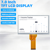 Expédition rapide, écrans LCD TFT médicaux et industriels de 7,0 pouces, résolution 800x480, rétroéclairage LED, module d'affichage TFT