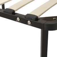 Cadre de lit moderne en métal confortable et durable pour chambre à coucher Base pour hôtel Grand cadre de lit en métal pour lits jumeaux Xl