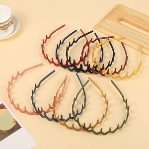 Bandeaux à cheveux en <span class=keywords><strong>zigzag</strong></span> tendance avec peigne à dents, cerceaux à cheveux en plastique, accessoires pour cheveux pour filles et femmes, bandeau à dents antidérapant - Product Image 1