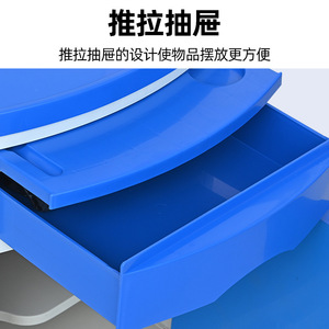 Hospital Cabinet With Drawer And <b>Door</b> Blue And <b>Light</b> Gray ABS Material Durable For Medical Use - Product Image 5