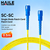 Cordon de brassage optique monomode à fibre unique de qualité télécom 0,5 m SC-SC 9/125 OS2