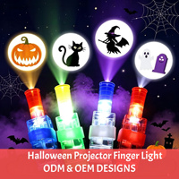 HLC 36PCS Anneaux lumineux amusants qui brillent dans le noir, avec projection LED et faisceaux laser, projecteur de lumière pour doigts d'Halloween