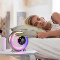 Lampu Tidur LED E26 Modern Imut dengan Kontrol Sentuh Pintar, Desain Bulat, Pencahayaan Suasana Perak/Emas, Dapat Diredupkan, Tipe-C, CRI Tinggi 80
