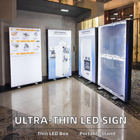 TIANYU LG-110 Bingkai Aluminium Tekstil Ultra-tipis Backdrop Sign LED Gambar Film Lembut Ganda UV Poster Iklan Light Box