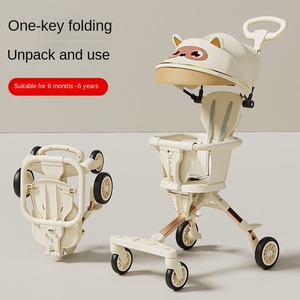 <span class=keywords><strong>Passeggino</strong></span> <span class=keywords><strong>Leggero</strong></span> a Due Posti Pieghevole con Cintura di Sicurezza a Cinque Punti per Bambini <span class=keywords><strong>da</strong></span> 6-36 Mesi, Dispositivo per Camminare con Un Solo Pulsante - Product Image 5