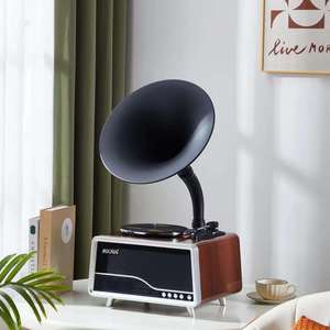 Nuevo Tocadiscos Multifuncional Retro con Audio BT, Puerto USB, Radio FM, Elegante Gramófono de Madera para el Hogar y la Oficina, Reproductor de Vinilos - Product Image 4