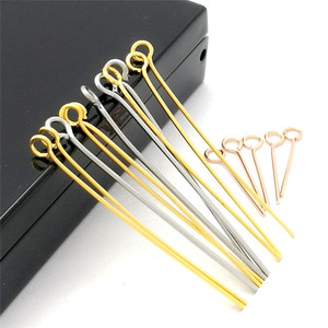 Stainless Steel 9 Shaped <b>Beading</b> <b>Needle</b> For DIY Jewelry Making Tools Gold Silver Rose Gold Colors Polished Finish - Product Image 1
